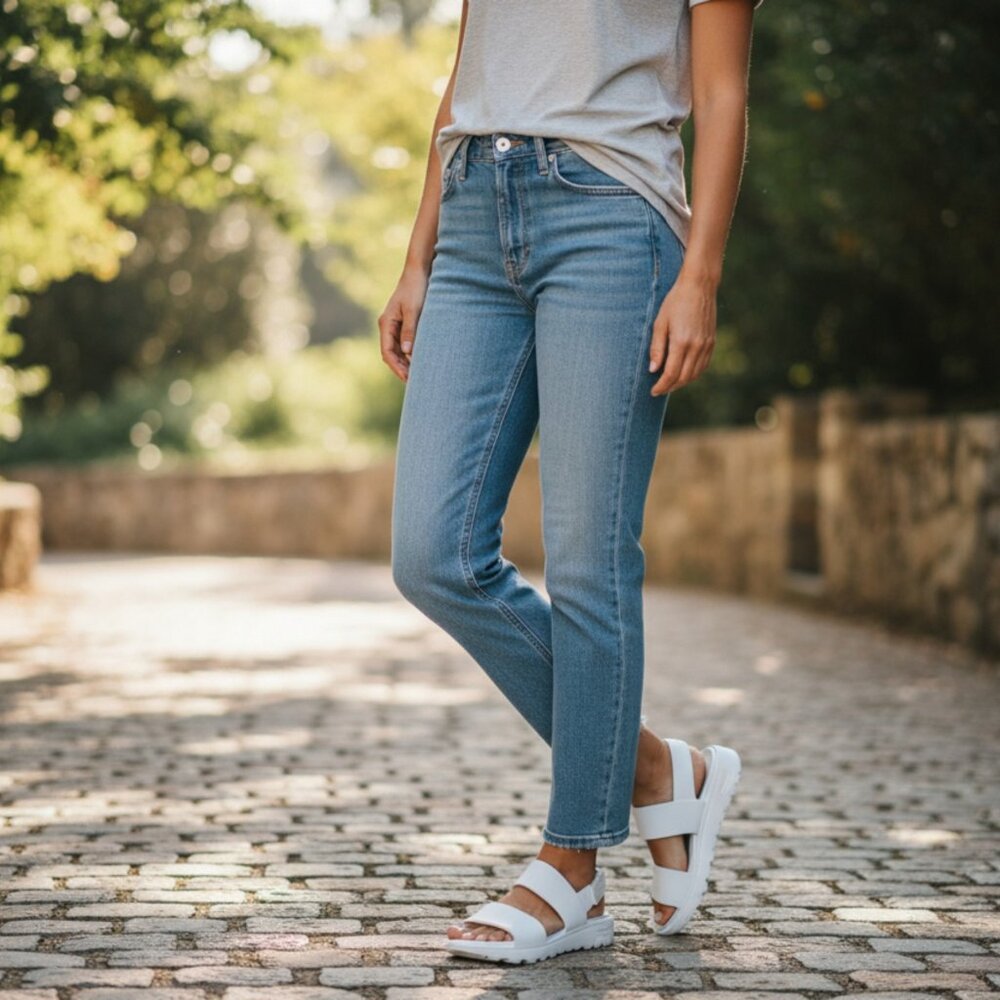 Skechers Women's Foamies Arch Fit Comfort Sandals Dream Day- White Size 8,9, 10. - Picture 2 of 15